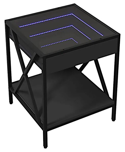 Czarny stolik kawowy z diodami LED R9-A71