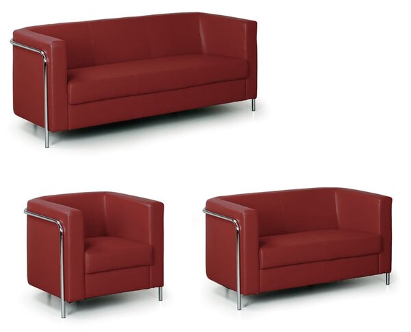 Sofa CLUB, 2-miejscowa, bordowy
