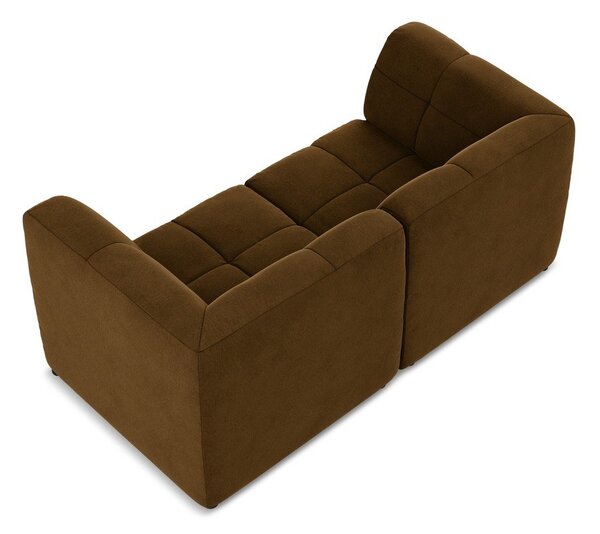 Musztardowa aksamitna sofa 180 cm Aloha – Makamii