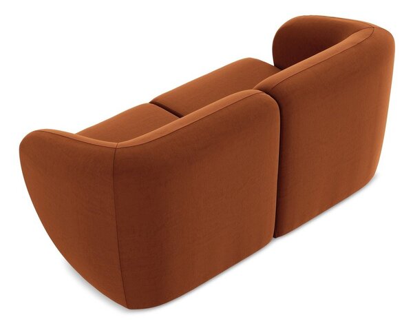 Aksamitna sofa w kolorze terakoty 174 cm Lani – Makamii