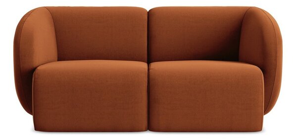 Aksamitna sofa w kolorze terakoty 174 cm Lani – Makamii