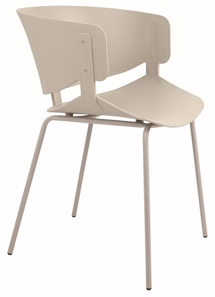 Krzesło z plastikowym siedziskiem Garret