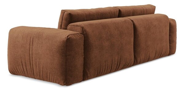 Rozkładana sofa z tkaniny szenilowej w kolorze terakoty 275 cm Kuki – Makamii