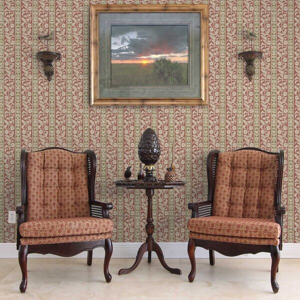 Tapety Pionowe paski retro z kwiatowym wzorem, Tapety Z kwiatami, a00362 : Uwalls.pl