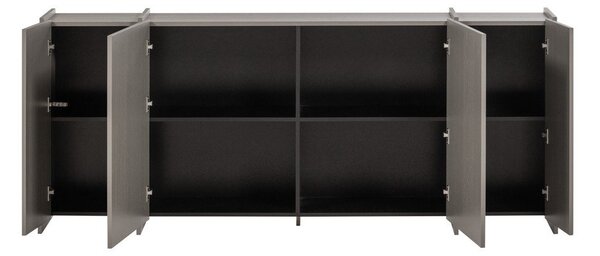 Szara komoda w dekorze jesionu 200x85x44 cm Brock – WOOOD