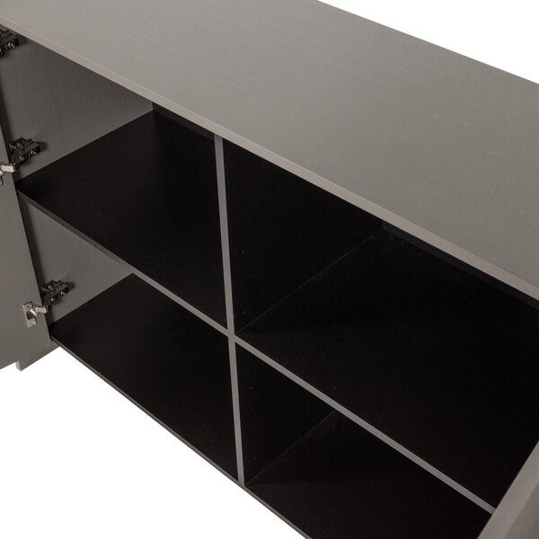 Szara komoda w dekorze jesionu 200x85x44 cm Brock – WOOOD