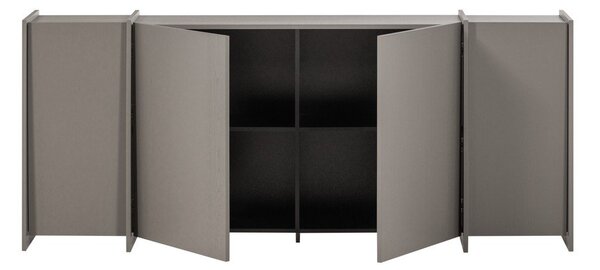 Szara komoda w dekorze jesionu 200x85x44 cm Brock – WOOOD