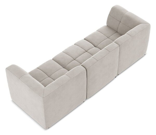 Beżowa aksamitna sofa 255 cm Aloha – Makamii