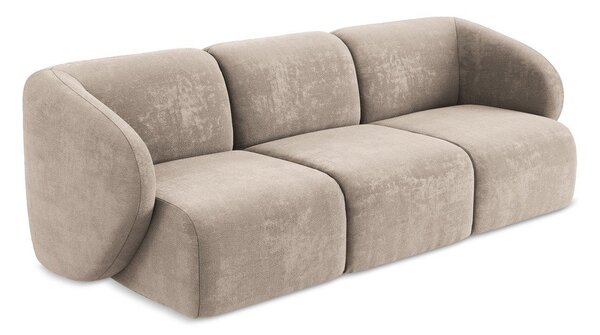 Jasnobrązowa sofa z tkaniny szenilowej 244 cm Lani – Makamii