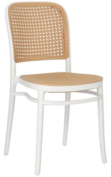 Plastikowe krzesło z imitacją plecionki wiedeńskiej Antonio