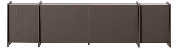 Ciemnobrązowa szafka pod TV w dekorze jesionu 200x53x44 cm Brock – WOOOD