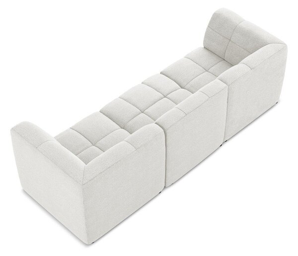 Biała sofa z materiału bouclé 255 cm Aloha – Makamii