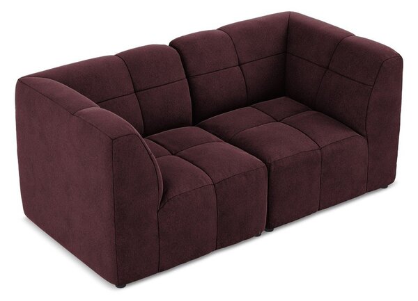 Bordowa aksamitna sofa 180 cm Aloha – Makamii