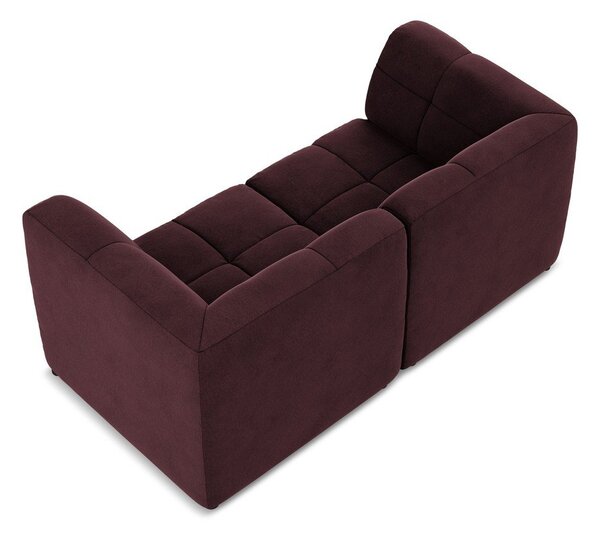 Bordowa aksamitna sofa 180 cm Aloha – Makamii