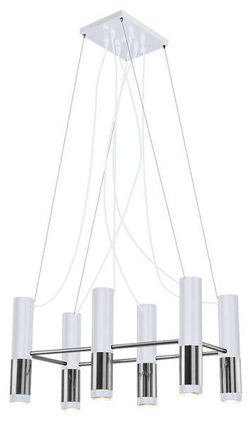 Biała lampa wisząca KAVOS metalowe tuby nad stół nowoczesne - biały