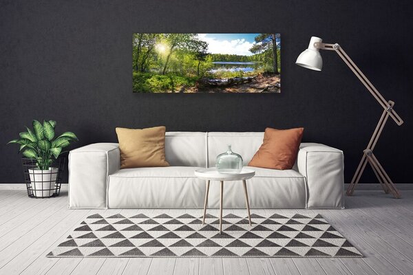 Obraz canvas Jezioro w Objęciach Lasu