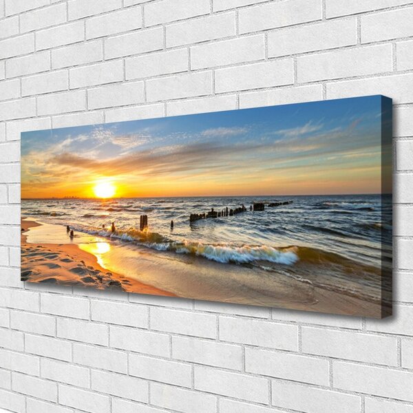 Obraz canvas Wieczór na Piaszczystej Plaży