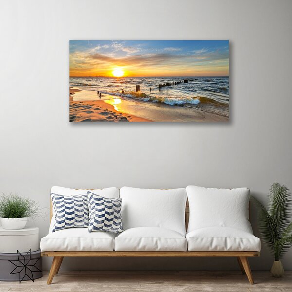 Obraz canvas Wieczór na Piaszczystej Plaży