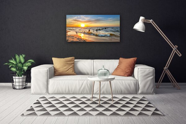 Obraz canvas Wieczór na Piaszczystej Plaży
