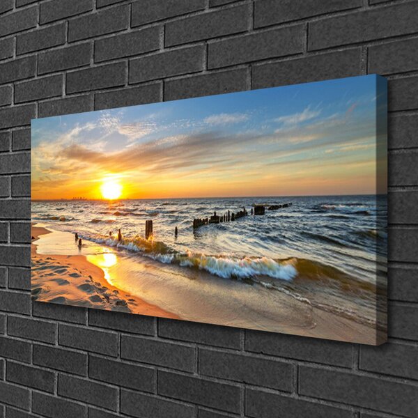 Obraz canvas Wieczór na Piaszczystej Plaży
