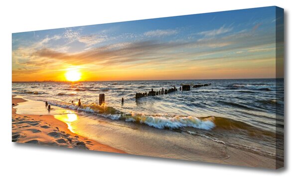 Obraz canvas Wieczór na Piaszczystej Plaży