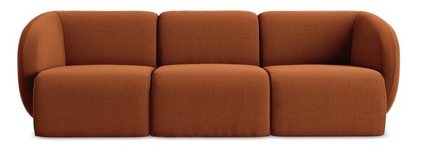 Aksamitna sofa w kolorze terakoty 244 cm Lani – Makamii