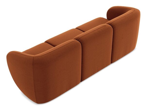 Aksamitna sofa w kolorze terakoty 244 cm Lani – Makamii