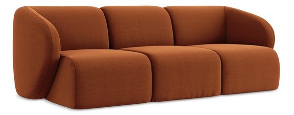 Aksamitna sofa w kolorze terakoty 244 cm Lani – Makamii