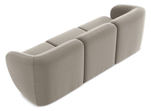 Jasnobrązowa aksamitna sofa 244 cm Lani – Makamii