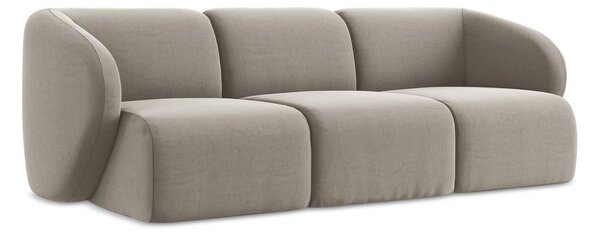 Jasnobrązowa aksamitna sofa 244 cm Lani – Makamii