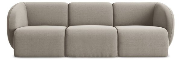 Jasnobrązowa aksamitna sofa 244 cm Lani – Makamii