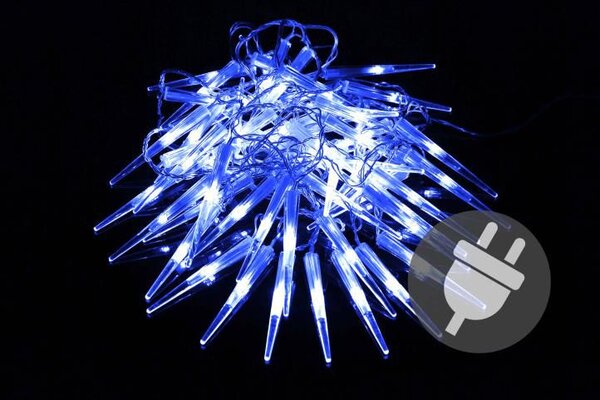 Świąteczne ozdobne sople, 60 diod LED, niebieski