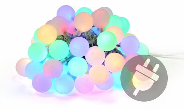 Imprezowe oświetlenie ogrodowe - zewnętrzne, 50 LED pastelowe kolory