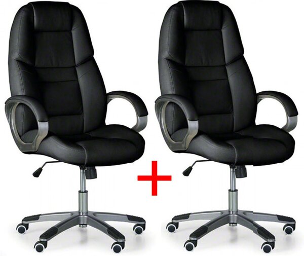 Krzesło biurowe KEVIN 1+1 GRATIS, czarny