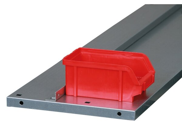 Szafa z plastikowymi pojemnikami BASIC - 1800 x 400 x 920 mm, 104x A, szary