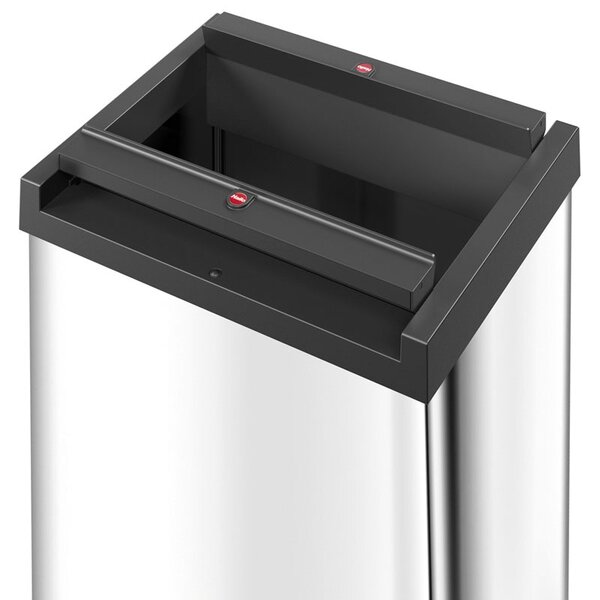 Samozamykający śmietnik na odpady Big-Box L, 35 l, zbiorczy, nierdzewny polerowany