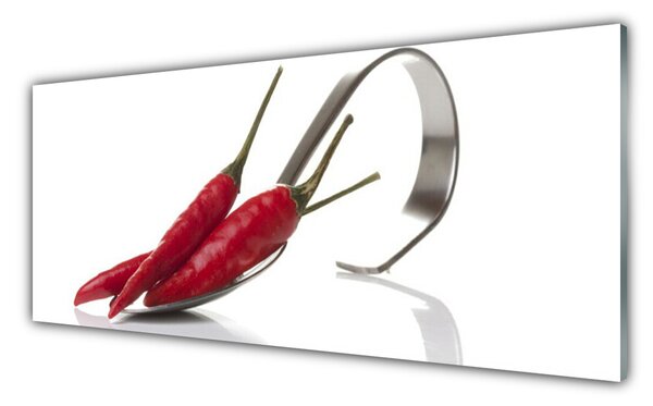 Obraz Szklany Chili Łyżka Kuchnia