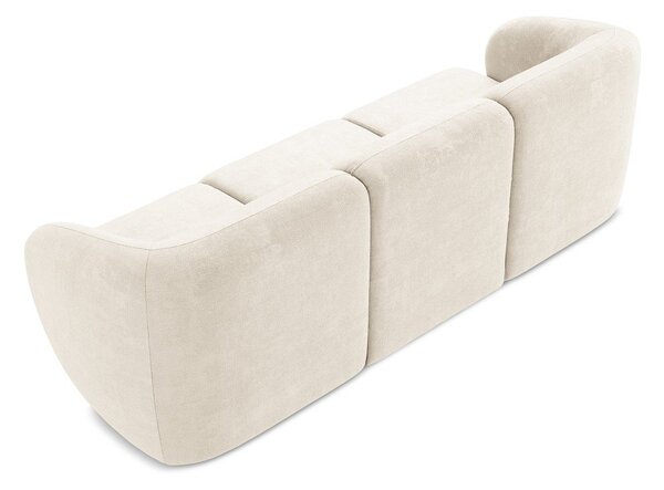 Beżowa sofa z tkaniny szenilowej 244 cm Lani – Makamii