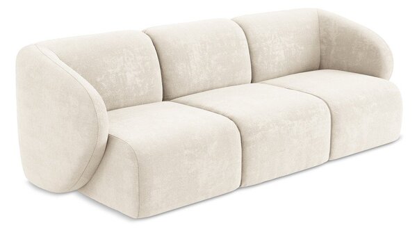 Beżowa sofa z tkaniny szenilowej 244 cm Lani – Makamii