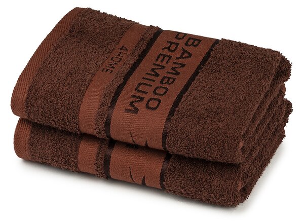 Bamboo Premium ręczniki ciemnobrązowy, 50 x 100 cm, 2 szt
