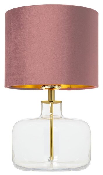 Nocna lampa abażurowa LORA 41072116 różowa lampka na biurko
