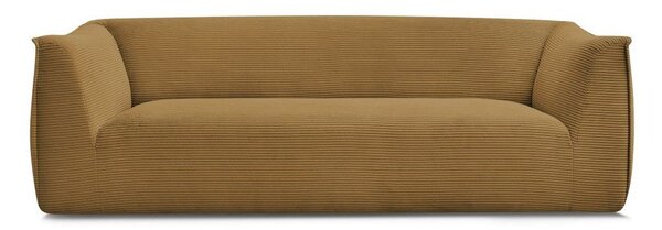 Musztardowa sztruksowa sofa 242 cm Giorgia – Bobochic Paris