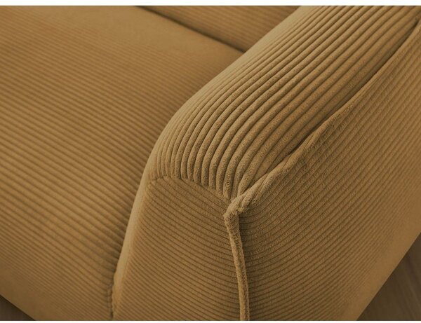 Musztardowa sztruksowa sofa 242 cm Giorgia – Bobochic Paris