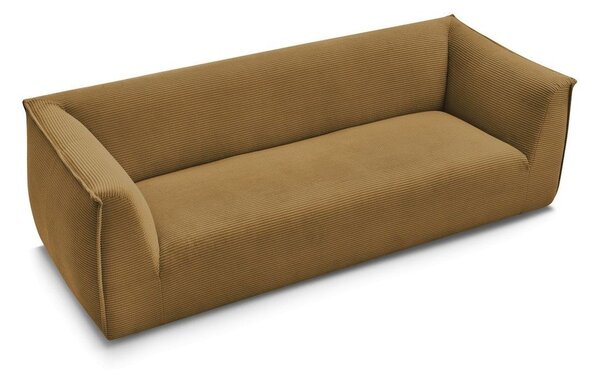 Musztardowa sztruksowa sofa 242 cm Giorgia – Bobochic Paris