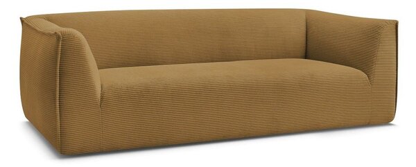 Musztardowa sztruksowa sofa 242 cm Giorgia – Bobochic Paris