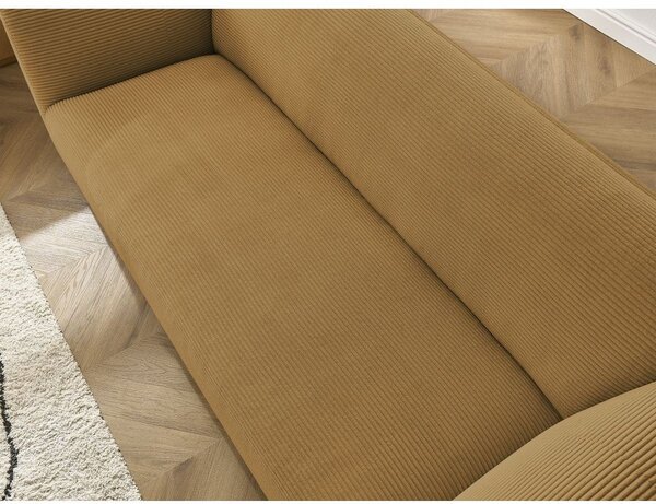 Musztardowa sztruksowa sofa 242 cm Giorgia – Bobochic Paris