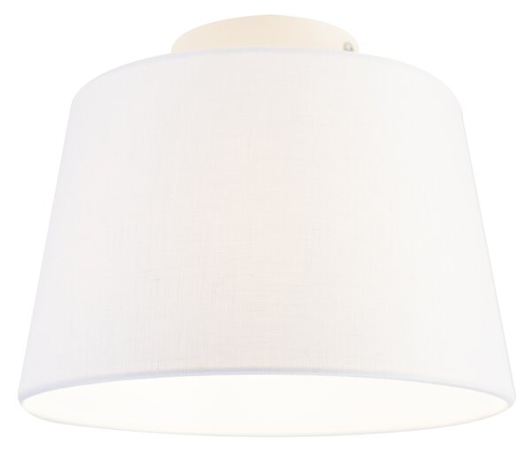 Plafon / Lampy sufitowe biały klosz biały 25cm - Combi Oswietlenie wewnetrzne