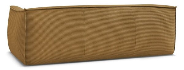 Musztardowa sztruksowa sofa 242 cm Giorgia – Bobochic Paris