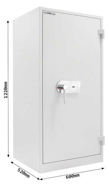 Szafka pancerna na dokumenty, zamek mechaniczny, 1220 x 600 x 520 mm, 223 l