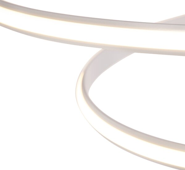 Nowoczesna lampa wisząca biała 74 cm z wbudowanym ściemnianym LED - Rowan